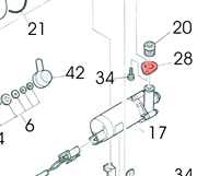 28) Flange (water pump seal retainer)